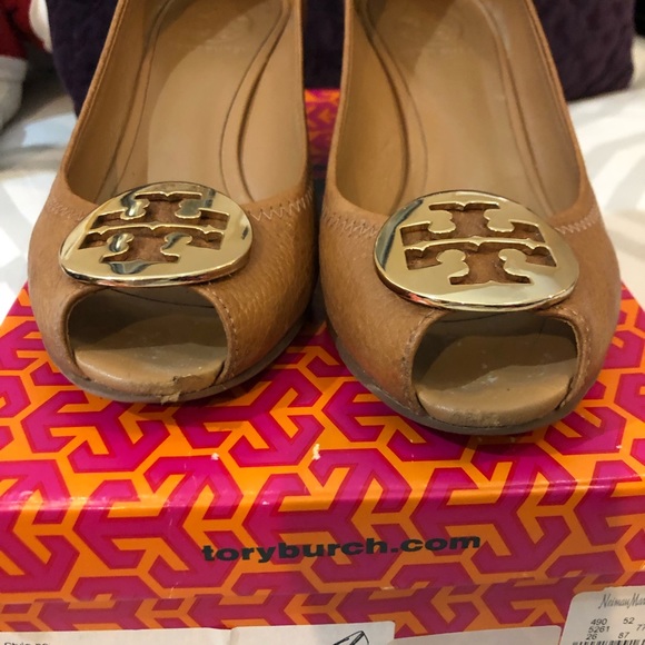 Tory Burch Shoes - Tory Burch Sally-2Tumbled leather Wedges 7.5